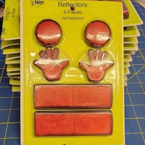 6 self-adhesive reflectors for bicycles